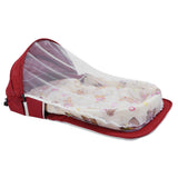 Multifunctional Baby MosquitoProof Bed Foldable Portable Child Bed with Toys Mosquito Net(Red )