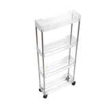 Bathroom Gap Shelf Bathroom Cosmetics Transparent Storage Rack Multi Layer Bathroom Organizer 4 Layers 37x12x70cm In Australia - Darrahopens