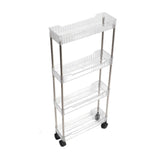 Bathroom Gap Shelf Bathroom Cosmetics Transparent Storage Rack Multi Layer Bathroom Organizer 4 Layers 37x12x70cm