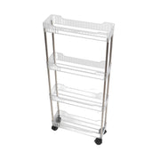 Bathroom Gap Shelf Bathroom Cosmetics Transparent Storage Rack Multi Layer Bathroom Organizer 4 Layers 37x12x70cm