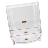 Beauty Organizer Home Dormitory Dresser Storage Case Facial Mask Lipstick Lid Drawers Commodity Shelf Transparent