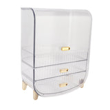 Beauty Organizer Home Dormitory Dresser Storage Case Facial Mask Lipstick Lid Drawers Commodity Shelf Transparent
