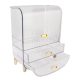 Beauty Organizer Home Dormitory Dresser Storage Case Facial Mask Lipstick Lid Drawers Commodity Shelf Transparent