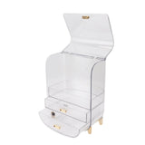 Beauty Organizer Home Dormitory Dresser Storage Case Facial Mask Lipstick Lid Drawers Commodity Shelf Transparent
