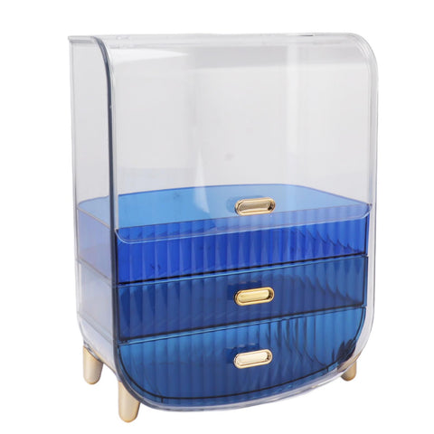 Beauty Organizer Home Dormitory Dresser Storage Case Facial Mask Lipstick Lid Drawers Commodity Shelf Blue In Australia - Darrahopens