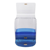 Beauty Organizer Home Dormitory Dresser Storage Case Facial Mask Lipstick Lid Drawers Commodity Shelf Blue