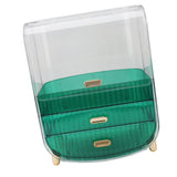 Beauty Organizer Home Dormitory Dresser Storage Case Facial Mask Lipstick Lid Drawers Commodity Shelf Green