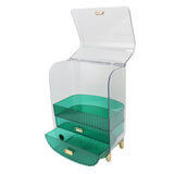 Beauty Organizer Home Dormitory Dresser Storage Case Facial Mask Lipstick Lid Drawers Commodity Shelf Green