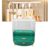 Beauty Organizer Home Dormitory Dresser Storage Case Facial Mask Lipstick Lid Drawers Commodity Shelf Green