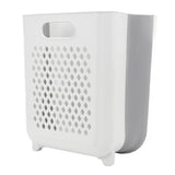 Foldable Laundry Basket Dirty Clothes Storage Basket Hanging Hamper for Bedroom Bathroom White