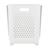 Foldable Laundry Basket Dirty Clothes Storage Basket Hanging Hamper for Bedroom Bathroom White