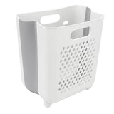 Foldable Laundry Basket Dirty Clothes Storage Basket Hanging Hamper for Bedroom Bathroom White