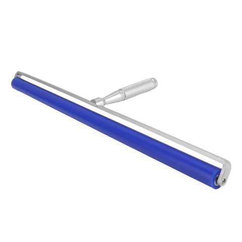 Silicone Manual Roller Cleaner Tool Laminated Static Lint Remover with Metal Handle Blue 18in