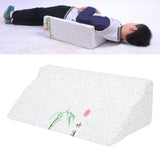 Side Wedge Pillow for Sleeping Bed Wedge Pillow Reducing Back Pain Washable R Shaped Flip Pillow for Bedridden Patients 50x25x15cm