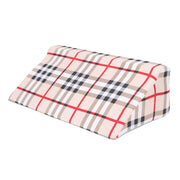 Wedge Pillow R Shaped Removable Slip Resistance Plaid Pattern Bedsore Turning Wedge Pillow for Side Sleepers 50x25x15cm / 19.7x9.8x5.9in