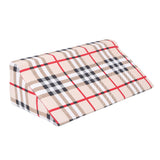 Wedge Pillow R Shaped Removable Slip Resistance Plaid Pattern Bedsore Turning Wedge Pillow for Side Sleepers 50x25x15cm / 19.7x9.8x5.9in