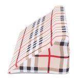 Wedge Pillow R Shaped Removable Slip Resistance Plaid Pattern Bedsore Turning Wedge Pillow for Side Sleepers 50x25x15cm / 19.7x9.8x5.9in