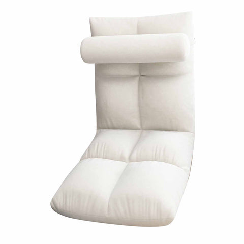 Floor Chair with Back Support Folding Sofa Chair Sleeper Bed Couch Recliner Floor Gaming Chair Meditation Chair for Adults White In Australia - Darrahopens