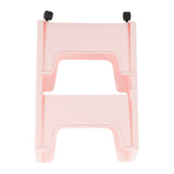 Storage Cart Large Capacity Thickened Mobile Storage Rack with Lockable Casters for Books Toys Seasoning Bottles 2 Tier Pink