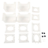 Storage Cart Large Capacity Thickened Mobile Storage Rack with Lockable Casters for Books Toys Seasoning Bottles 4 Tier White