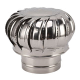 Chimney Rotating Ventilator Cap Stainless Steel Anti Downdraught Chimney Cap with Clamp Thickened 150 Type