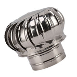 Chimney Rotating Ventilator Cap Stainless Steel Anti Downdraught Chimney Cap with Clamp Thickened 150 Type