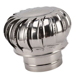 Chimney Rotating Ventilator Cap Stainless Steel Anti Downdraught Chimney Cap with Clamp Thickened 200 Type