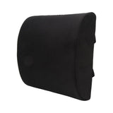Seat Cushion and Lumbar Support Pillow Black Suede Memory Foam Reduce Tailbone Pressure Chair Pads for Office Car