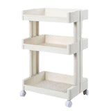 3 Tier Storage Trolley Multifunctional Large Capacity Rolling Cart with Wheels for Beauty Salon Kitchen Bathroom Office In Australia - Darrahopens