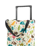 Shopping Cart Foldable Portable Grocery Cart Oxford Fabric Shopping Trolley with Wheels Extendable Handle for Travel Cartoon Animal
