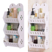 Wall Mounted Bathroom Shelf Waterproof Rustproof Adjustable Layer Height Storage Rack for Toilet Bedroom