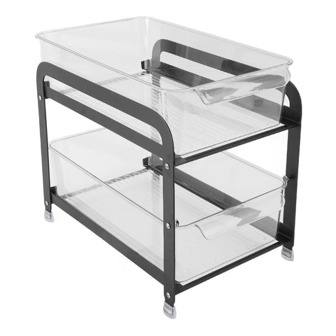 2 Tier Storage Organizer 2 Tier Cups Mugs Drying Rack Desktop Water Cup Holde RHousehold Pull Tea Cup Storage Rack Black In Australia - Darrahopens