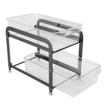 2 Tier Storage Organizer 2 Tier Cups Mugs Drying Rack Desktop Water Cup Holde RHousehold Pull Tea Cup Storage Rack Black In Australia - Darrahopens