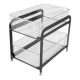 2 Tier Storage Organizer 2 Tier Cups Mugs Drying Rack Desktop Water Cup Holde RHousehold Pull Tea Cup Storage Rack Black