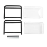 2 Tier Storage Organizer 2 Tier Cups Mugs Drying Rack Desktop Water Cup Holde RHousehold Pull Tea Cup Storage Rack Black