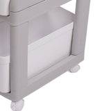 Thickened Enlarged Basket Shelf Cart Multi Layers Storage Rack Removable Floor Standing Multi Layer Organizer with Wheels 2 Layers