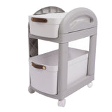 Thickened Enlarged Basket Shelf Cart Multi Layers Storage Rack Removable Floor Standing Multi Layer Organizer with Wheels 2 Layers