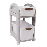 Thickened Enlarged Basket Shelf Cart Multi Layers Storage Rack Removable Floor Standing Multi Layer Organizer with Wheels 2 Layers