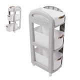 Thickened Enlarged Basket Shelf Cart Multi Layers Storage Rack Removable Floor Standing Multi Layer Organizer with Wheels 3 Layers