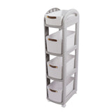 Thickened Enlarged Basket Shelf Cart Multi Layers Storage Rack Removable Floor Standing Multi Layer Organizer with Wheels 4 Layers