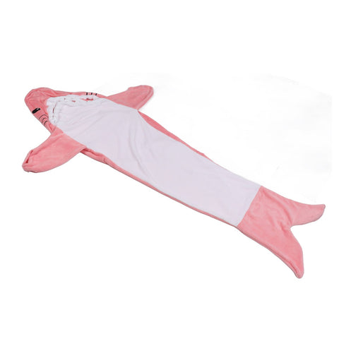 Wearable Adult Hoodie Shark Blanket Super Soft Cozy Flannel Shark Pajamas for Role Playing Costumes Movie Nights Party Nights Pink 170cm