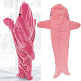 Wearable Adult Hoodie Shark Blanket Super Soft Cozy Flannel Shark Pajamas for Role Playing Costumes Movie Nights Party Nights Pink 170cm