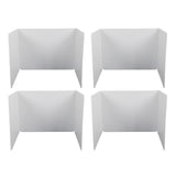 4pcs Classroom Privacy Shields Easy to Clean Quick Installation Plastic Desk Divider Boards for Office Library