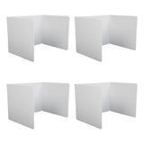 4pcs Classroom Privacy Shields Easy to Clean Quick Installation Plastic Desk Divider Boards for Office Library
