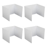 4pcs Classroom Privacy Shields Easy to Clean Quick Installation Plastic Desk Divider Boards for Office Library