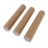 12 Pcs Round Paper Tubes Poster Storage Tubes Multipurpose Mailing Poster Paper Tubes with Plastic Lid 5.3x30cm