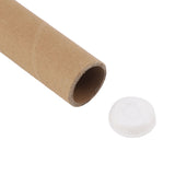 12 Pcs Round Paper Tubes Poster Storage Tubes Multipurpose Mailing Poster Paper Tubes with Plastic Lid 3.4x51cm