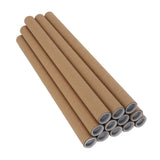 12 Pcs Round Paper Tubes Poster Storage Tubes Multipurpose Mailing Poster Paper Tubes with Plastic Lid 3.4x51cm