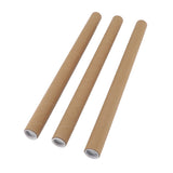 12 Pcs Round Paper Tubes Poster Storage Tubes Multipurpose Mailing Poster Paper Tubes with Plastic Lid 3.4x51cm