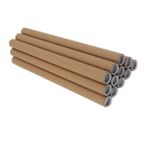 12 Pcs Round Paper Tubes Poster Storage Tubes Multipurpose Mailing Poster Paper Tubes with Plastic Lid 3.4x51cm